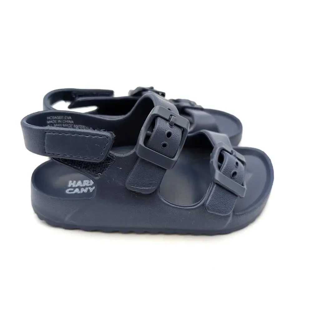 Harper Canyon Sage Open Toe Sandals Adjustable Buckle Kids' Navy Size US6